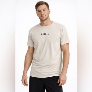 NOBULL Performance T-Shirt Beige / Stone | Men’s Large | Athletic Training Tee